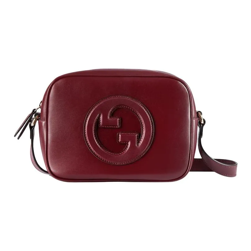 GUCCI Blondie Smooth Leather Crossbody Bag, Shoulder Bag Mini Women's Red