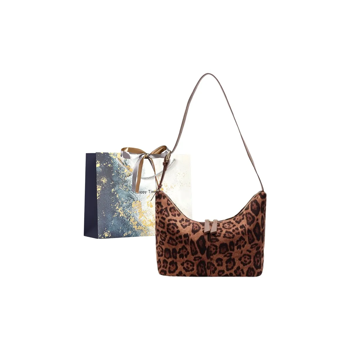 Iman's House Замша Плечевая сумка Женская Коричневый Кофейный Черный