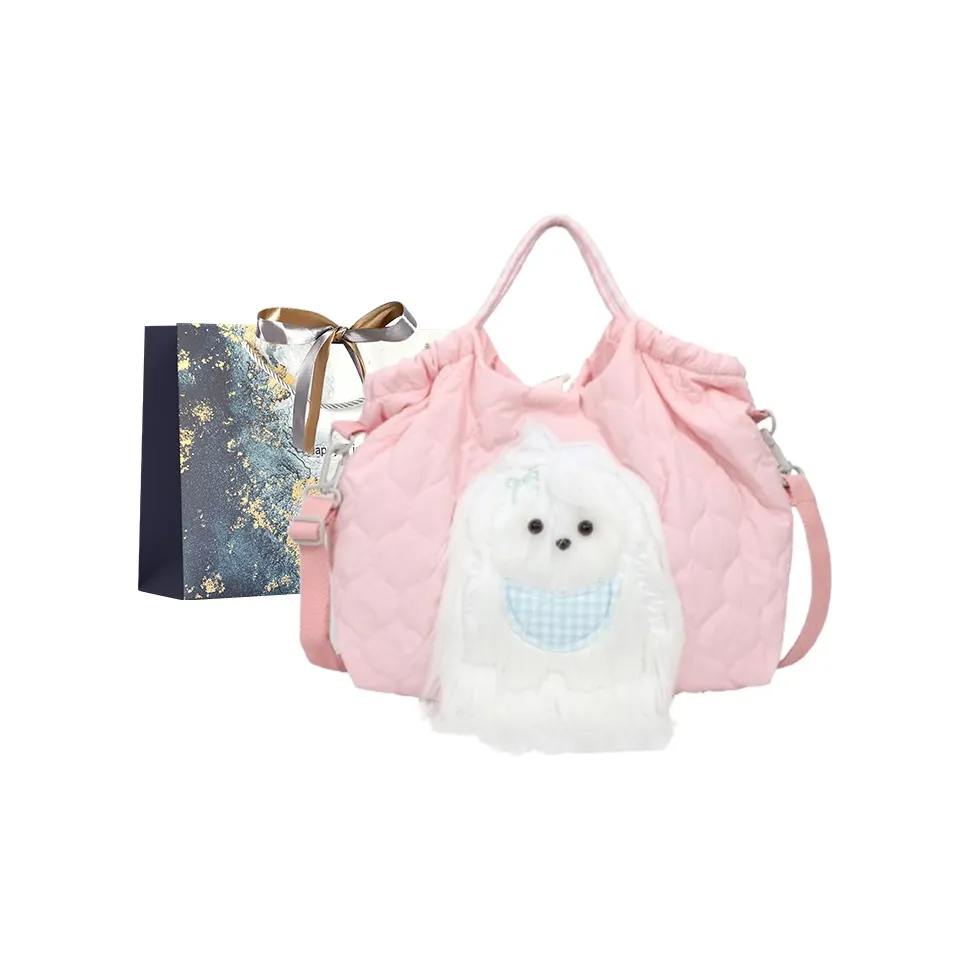 Iman's House Ткань Плечевая Сумка Женская Розовая Желтая Синяя