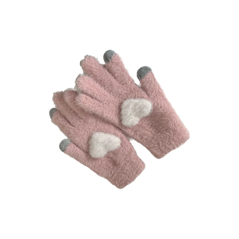 Mulinsen Полиэстер Трикотаж Перчатки Женские Розовые