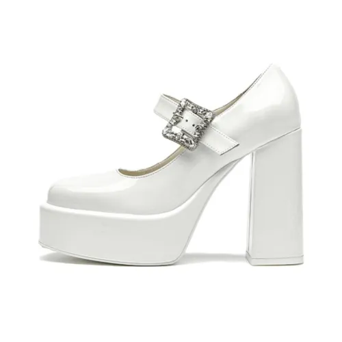 SHOESZOOO Туфли Мэри Джейн Закат Теплый Белый Женские