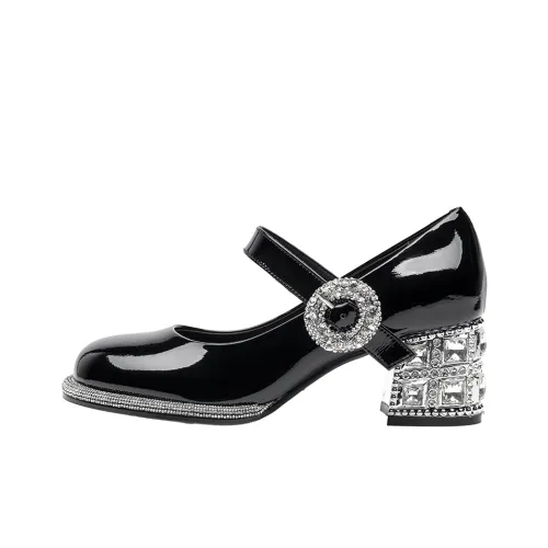 SHOESZOOO Туфли Мэри Джейн Хепберн - черные женские