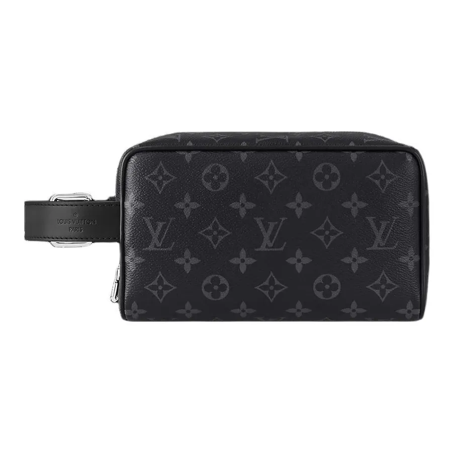 LOUIS VUITTON Locker Dopp Kit Monogram Eclipse Canvas