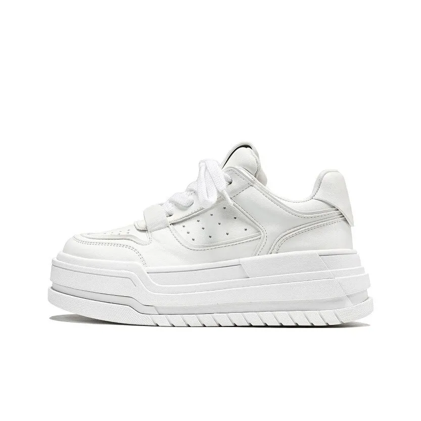 UanDi Slip-Resistant Abrasion-Resistant Lightweight Увеличивающие Высоту Низкие Кроссовки для Скейтбординга Женские