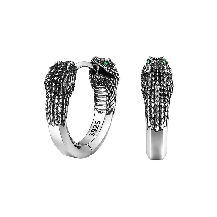 MYSH 925 Sterling Silver Earrings Men's