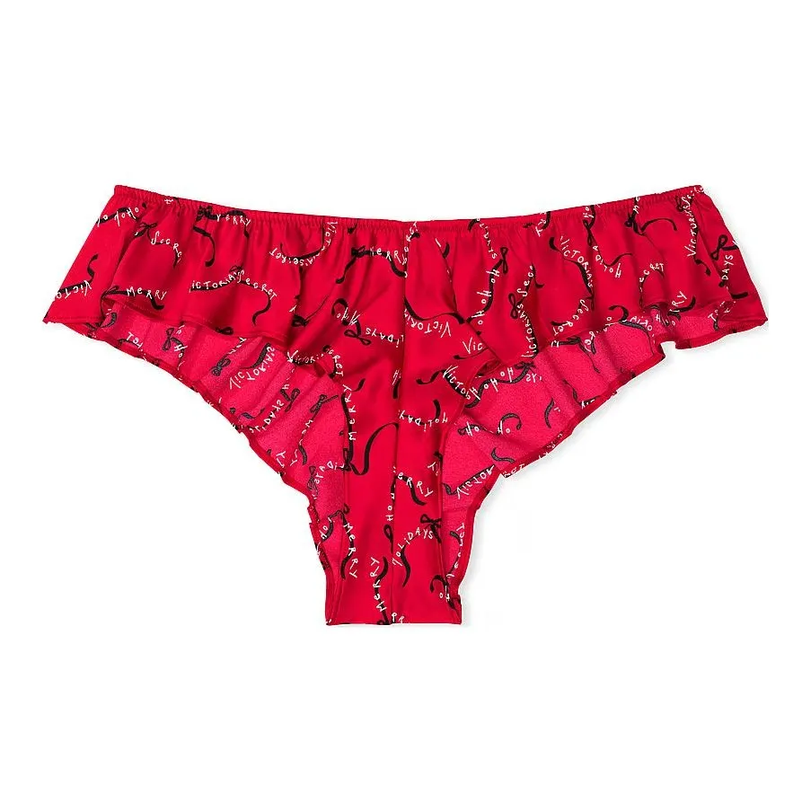 Victoria's Secret Very Sexy Satin Bows Cheeky Panty Lipstick Нижнее белье Женское 1 упаковка Красный
