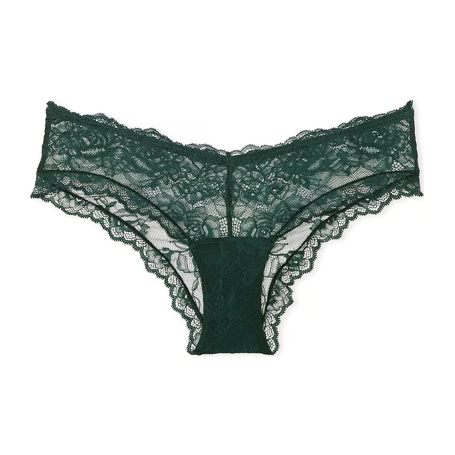 Victoria's Secret Very Sexy Розовый Кружевной Высокий-Воротник Cheeky Трусы BG Женское Нижнее Белье 1 Пачка Зеленый
