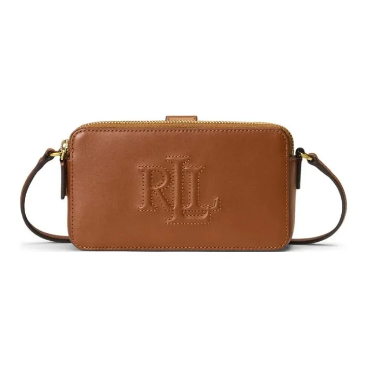 LAUREN RALPH LAUREN Grain Leather Crossbody Bag, Shoulder Bag Women's Brown