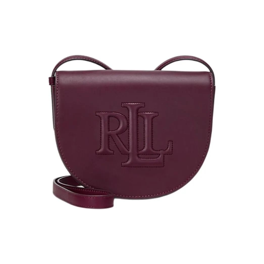 Ralph Lauren Leather Shoulder Bag Crossbody Bag Women's Burgundy