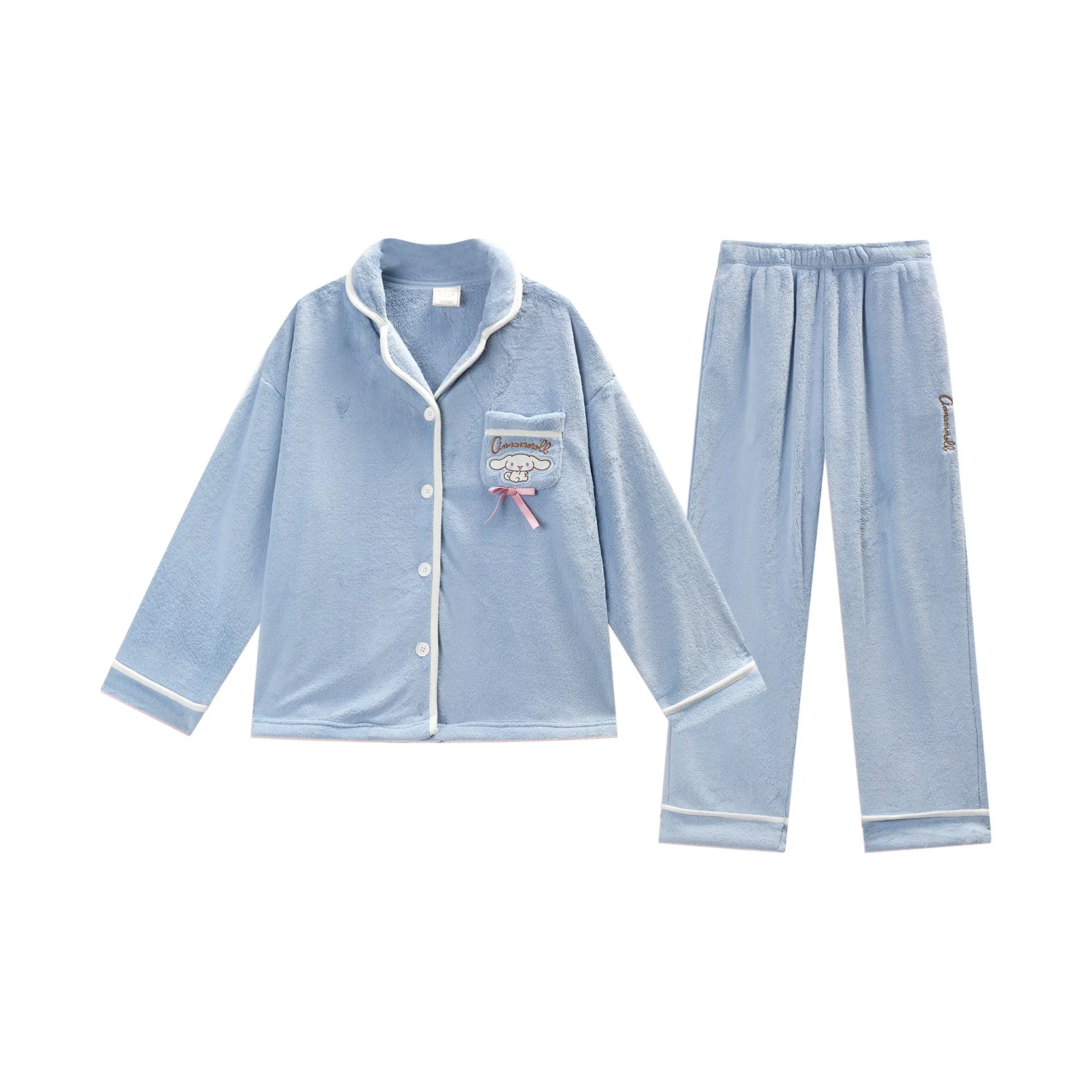 GUKOO x Sanrio Yugui Dog Пижамный комплект Женские Молочно-синий