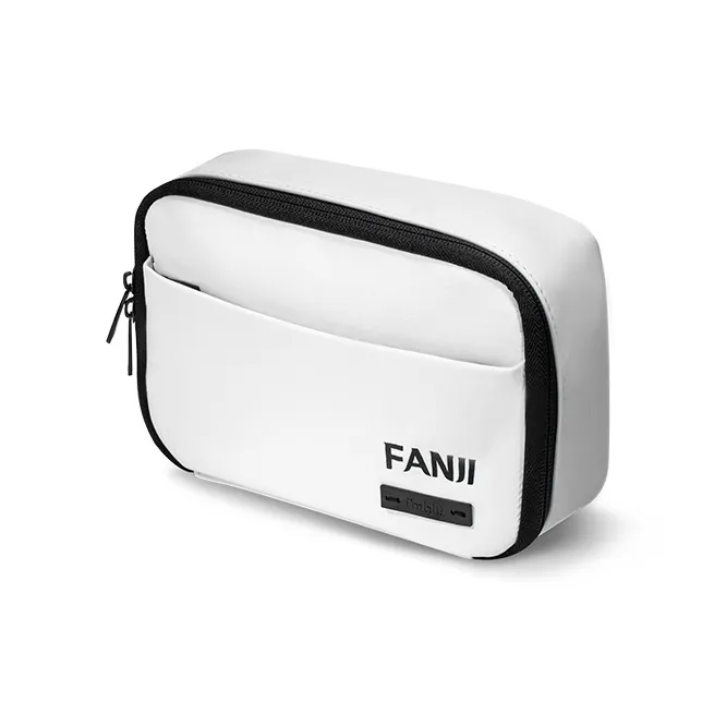 FANJI DuPont Paper Storage Bag With Front Insert Pocket Toiletry Bag Unisex White