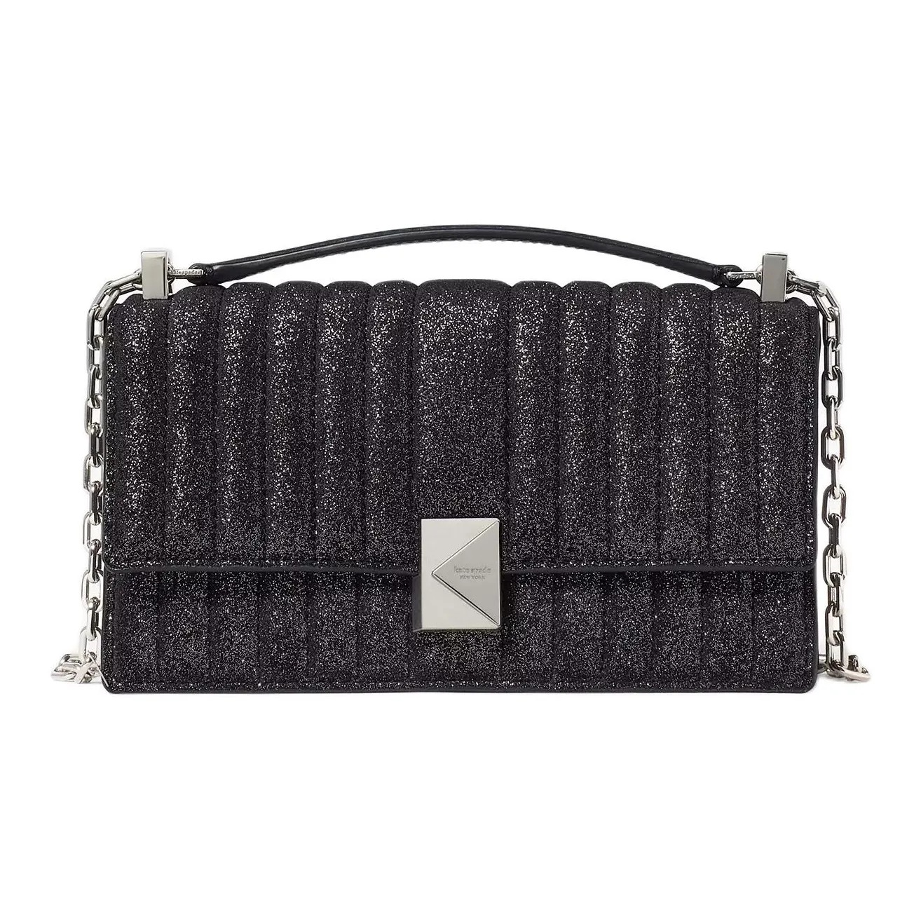 Kate Spade Sequins, Suede Shoulder Bag, Crossbody Bag, Handbag Mini Women's Black