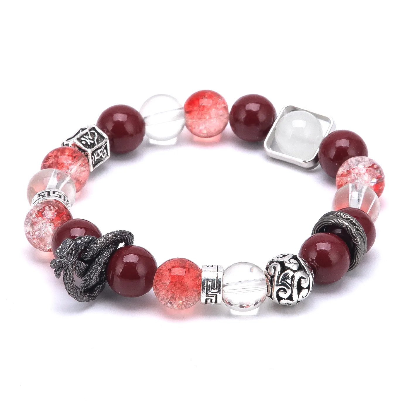 BLESSED BULLET Цветное стекло Нефритовые браслеты Унисекс