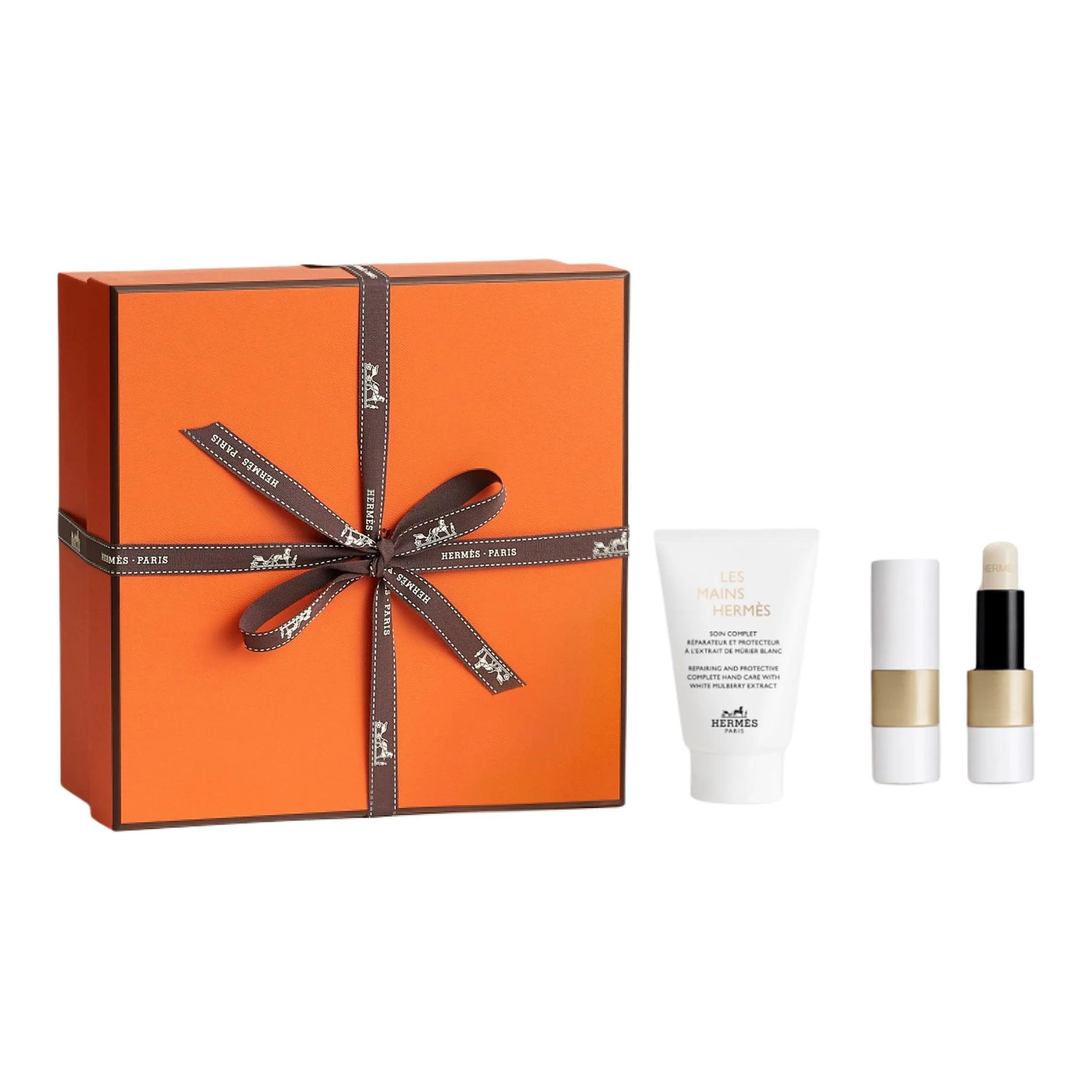 HERMES Lip Balm Hand Крем Набор Наборы для ухода Увлажняет и Увлажняет 3,5г+50мл 3,5г+100мл