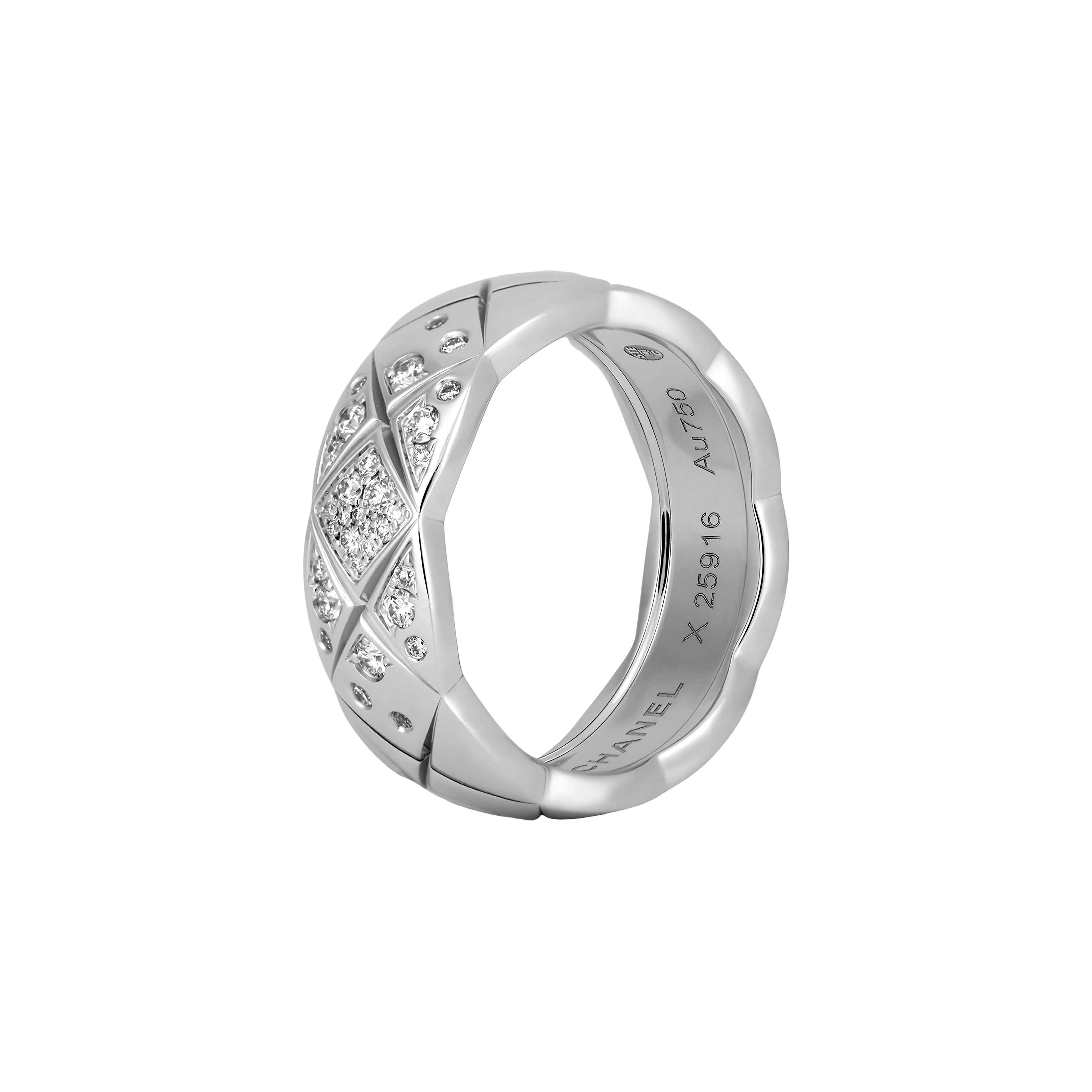 CHANEL CoCo Crush White 18K Gold Rings Unisex Silver