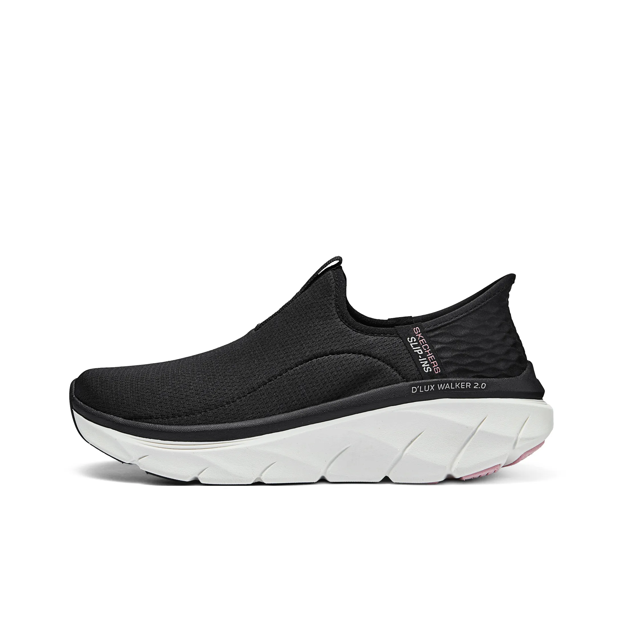 Skechers Hands Free Slip Ins Cushioning Rebound Low Top Casual Shoes Women's Black Pink