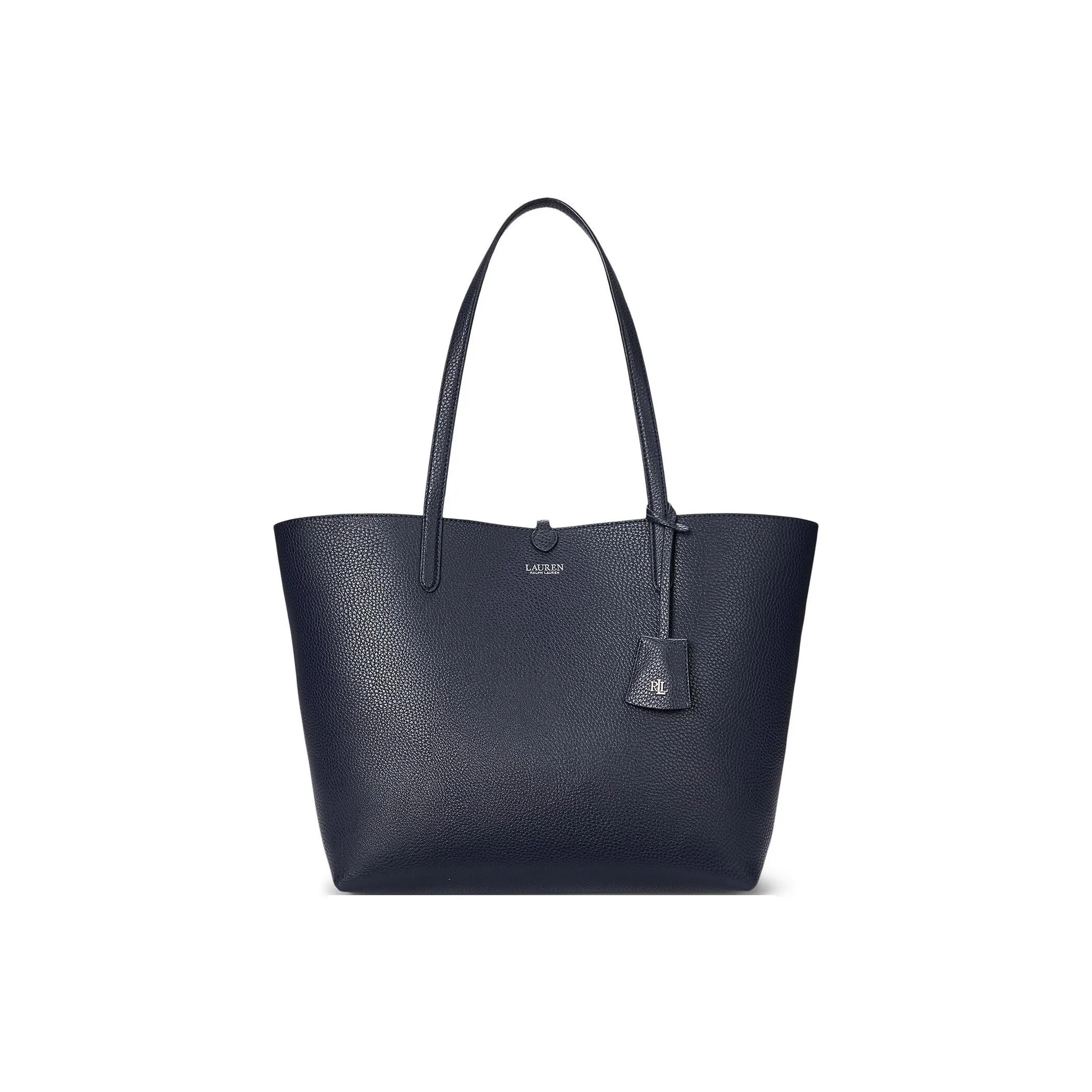 Ralph Lauren Faux Leather One Shoulder Handbags Large Size Women's Dark Blue