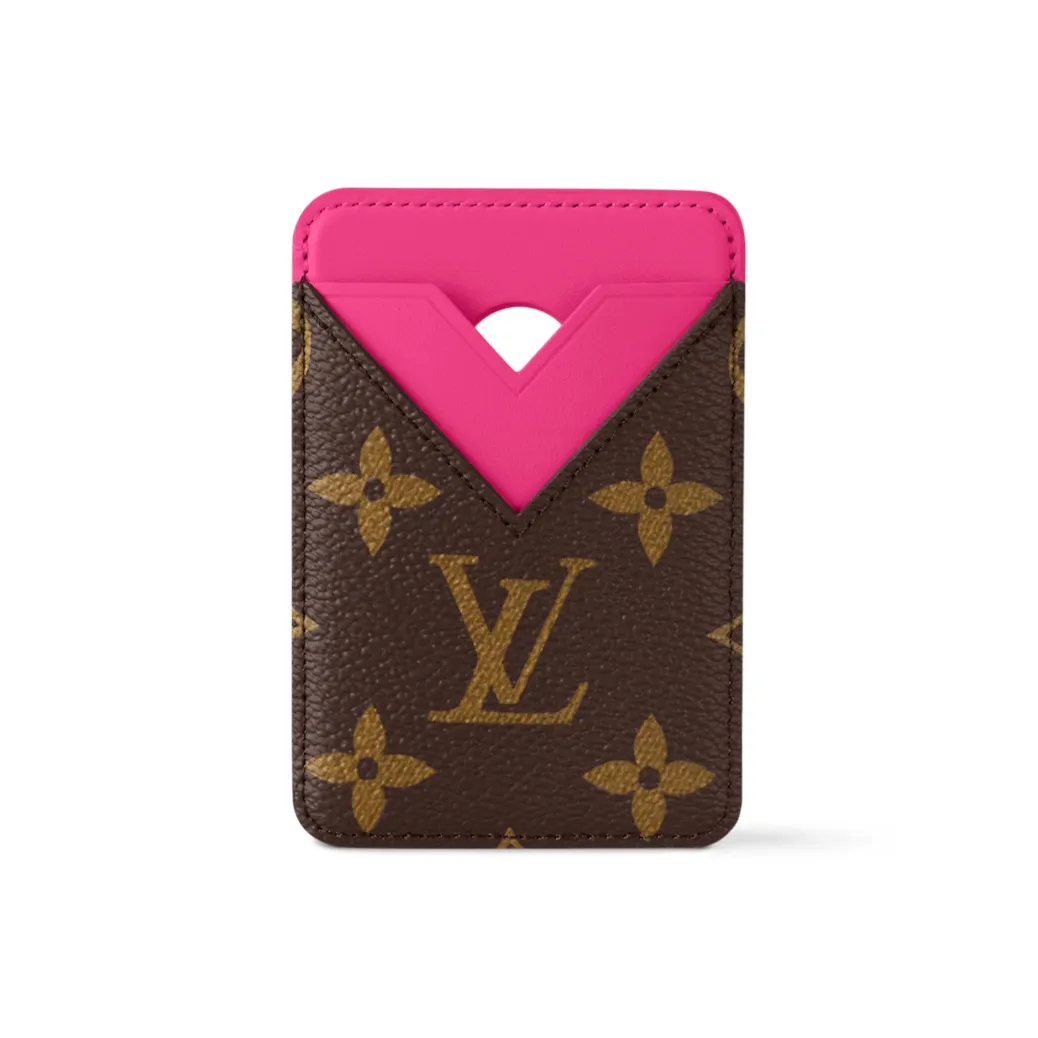 LOUIS VUITTON Canvas Card Holder Women's Pink