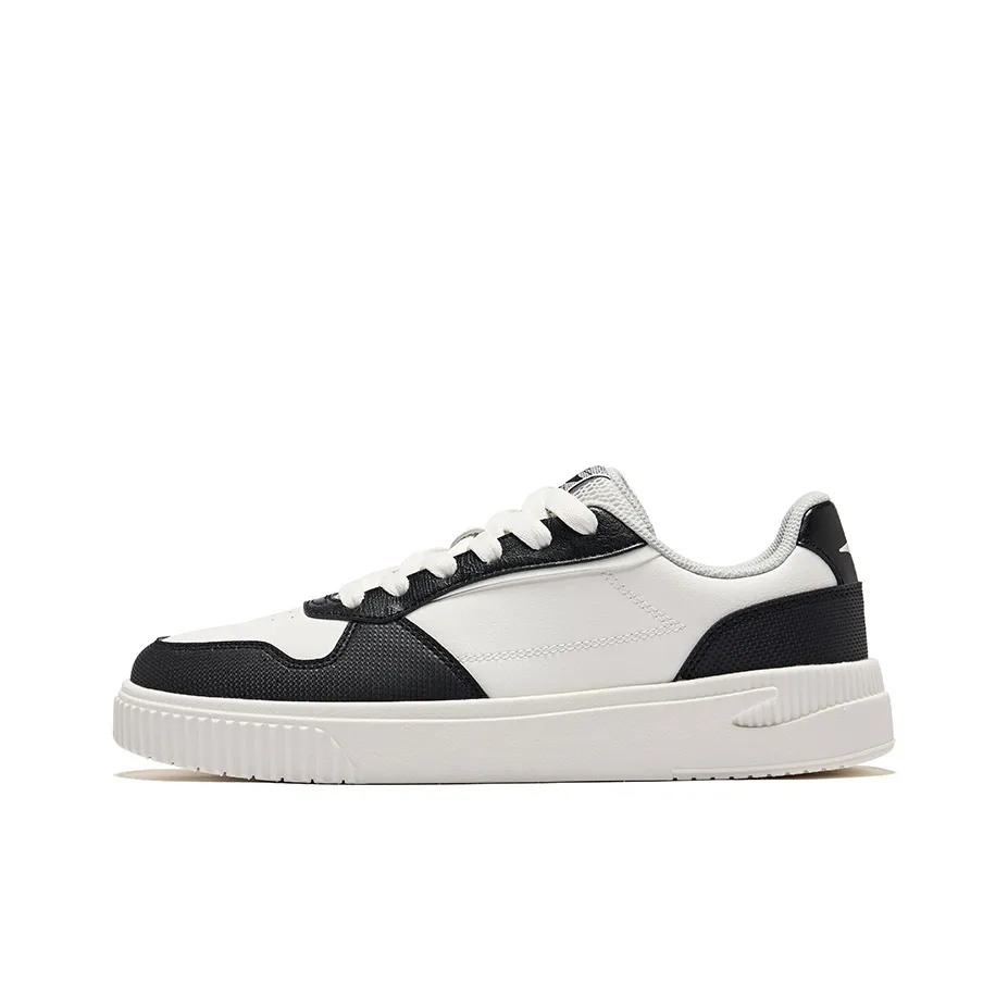 Erke Feather Stuffing Wear-resistant And Lightweight Low-Top Skateboard Shoes Men's Microcrystal White/Jet Black