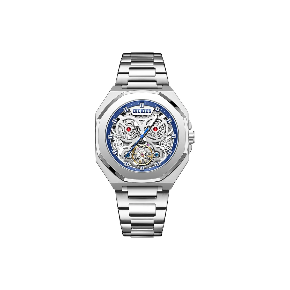 Dickies Наручные часы Механический механизм Стальной ремешок Серебристый циферблат Мужские часы