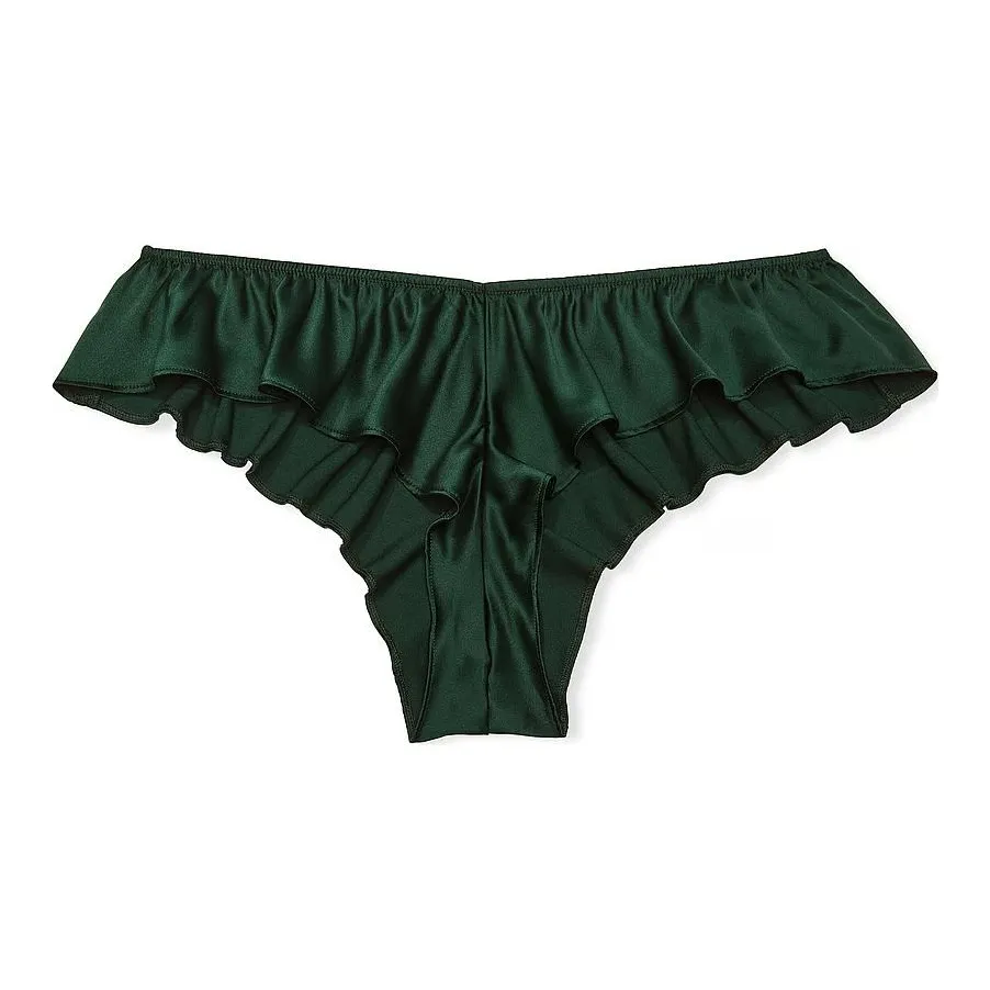 Victoria's Secret Very Sexy Satin Bows Cheeky Panty Botanical Green Panties Women's 1 Pack Green Виктория Секрет Вери Сексуал Сатин Боуз Чики Панти Ботаник Зеленый Трусы Женские 1 Пачка Зеленый