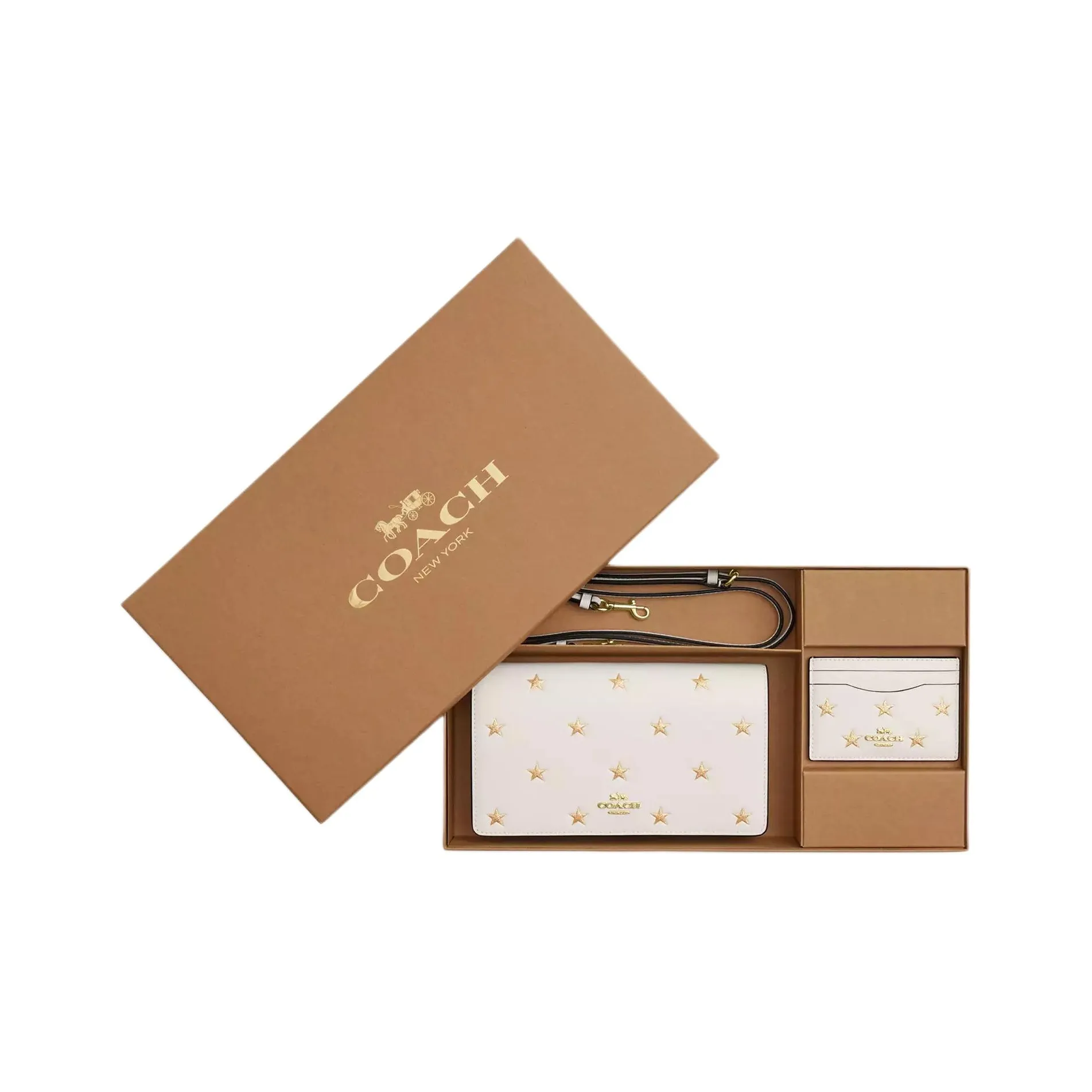 COACH Anna Утонченный Телячья кожа Combo Set Женские Золотой Мелово-многоцветный