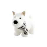 35cm Fuki Standing Highland Terrier - 그레이 크리스마스 스카프 스타일