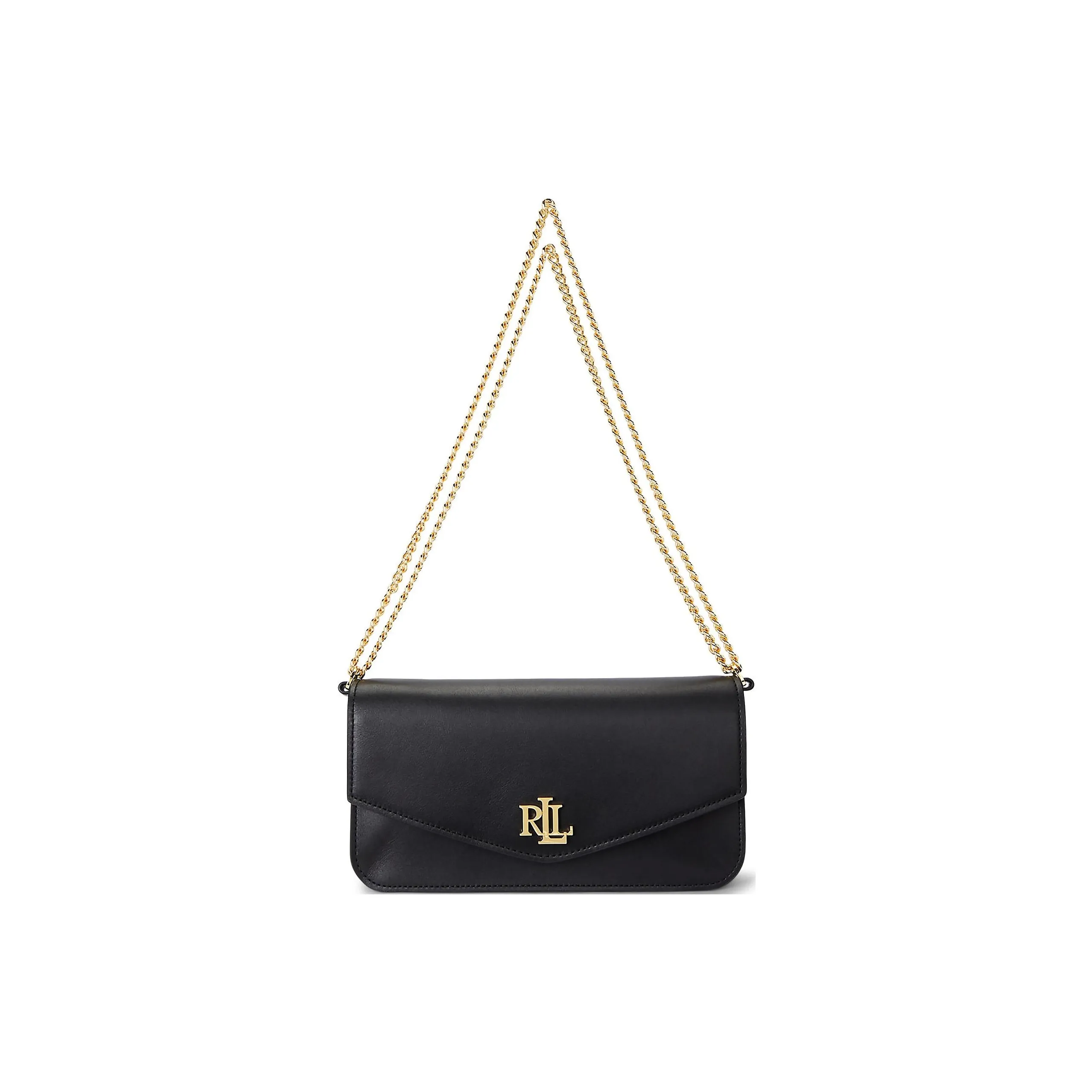 Polo Ralph Lauren Leather Crossbody Bag, Shoulder Bag Women's Black
