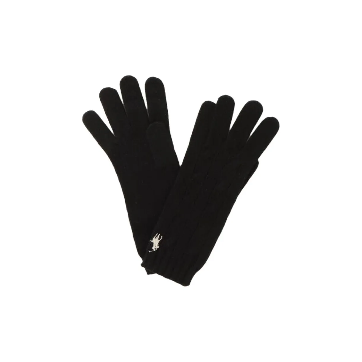 Polo Ralph Lauren Wool Knit Gloves Women's Black