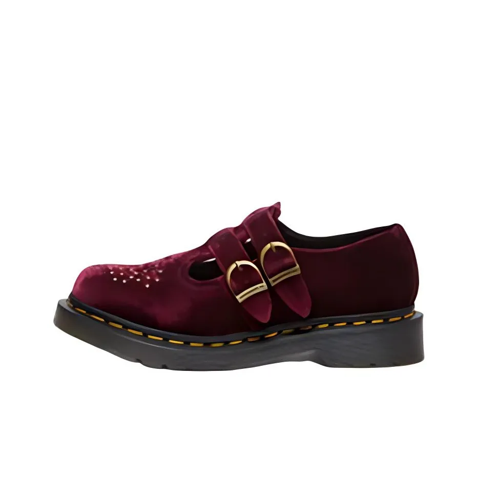 Dr.Martens Vegan Платформа Туфли Мэри Джейн Женские Красные