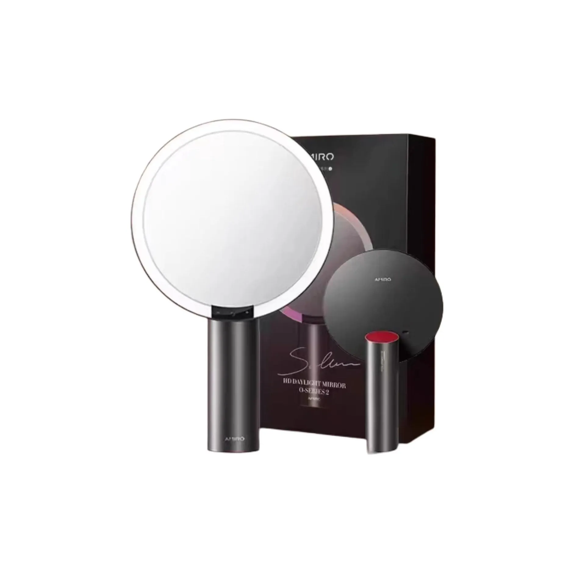 AMIRO O2 Collection HD Sunlight Grade Зеркало для макияжа MAKE UP Инструменты Портативное Зеркало Беспроводная Версия Черный Красный