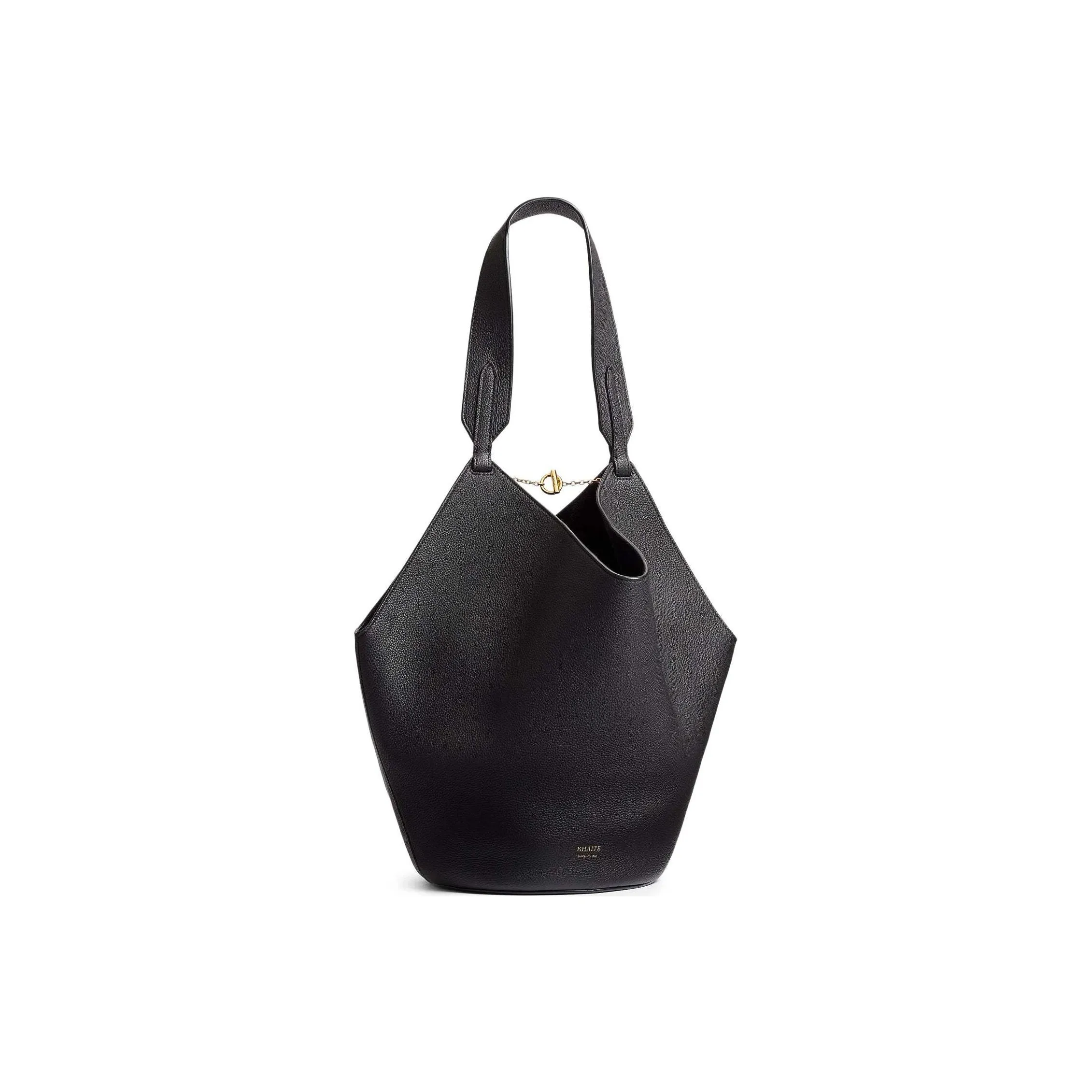 KHAITE Calfskin Tote Bag, Shopping Bag, Handbag, Shoulder Bag Trumpets Women's Black