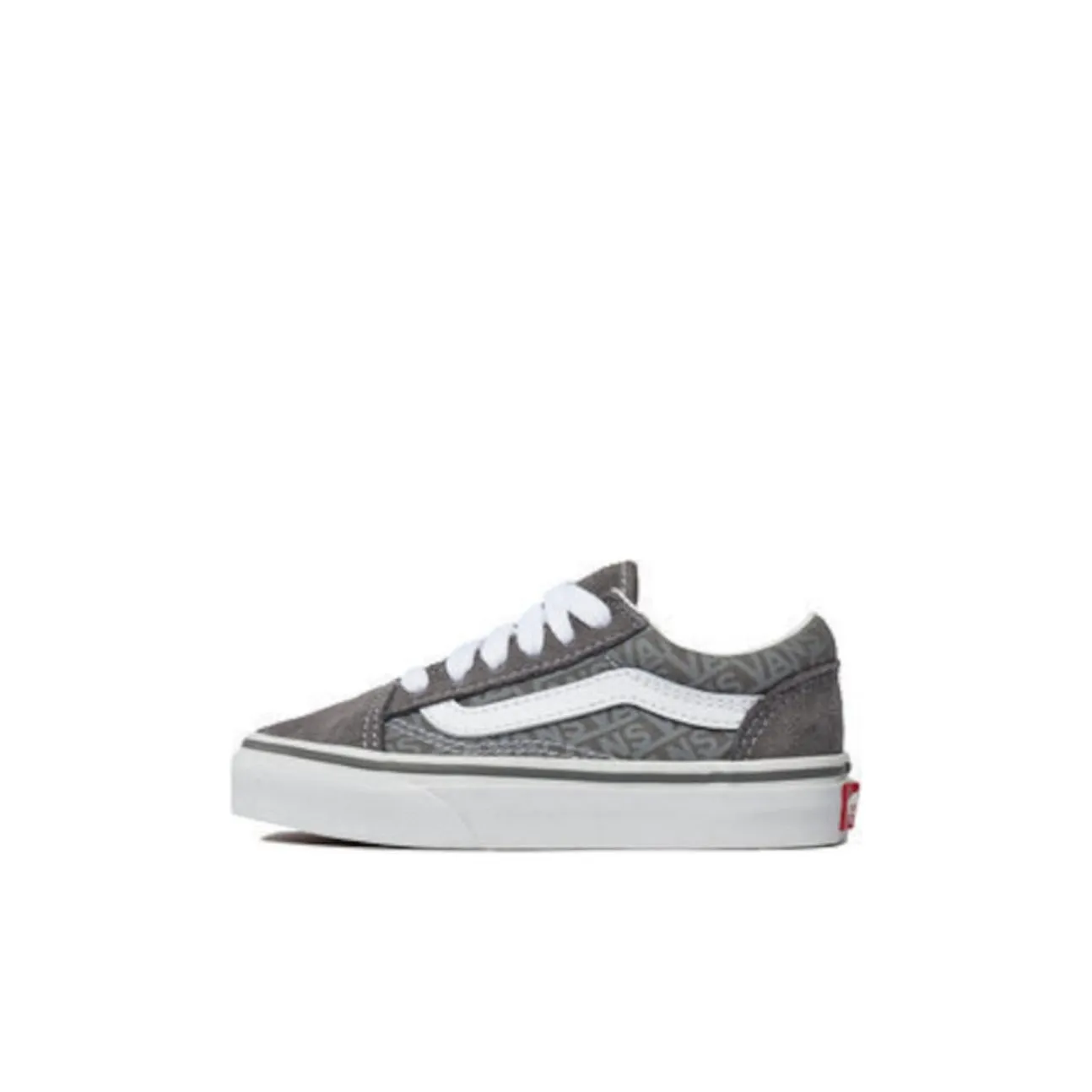Vans Old Skool Low Top Skateboard Shoes Gray Children Aged 3 7 Years Old