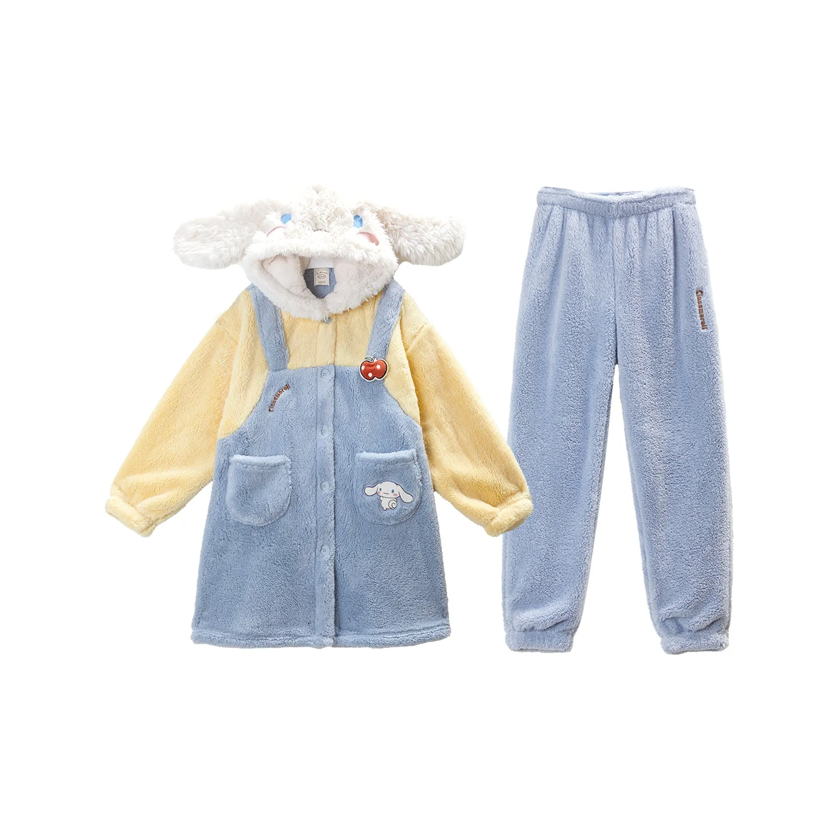 GUKOO x YUGUIGOU Пижамный комплект женский светло-аква-синий