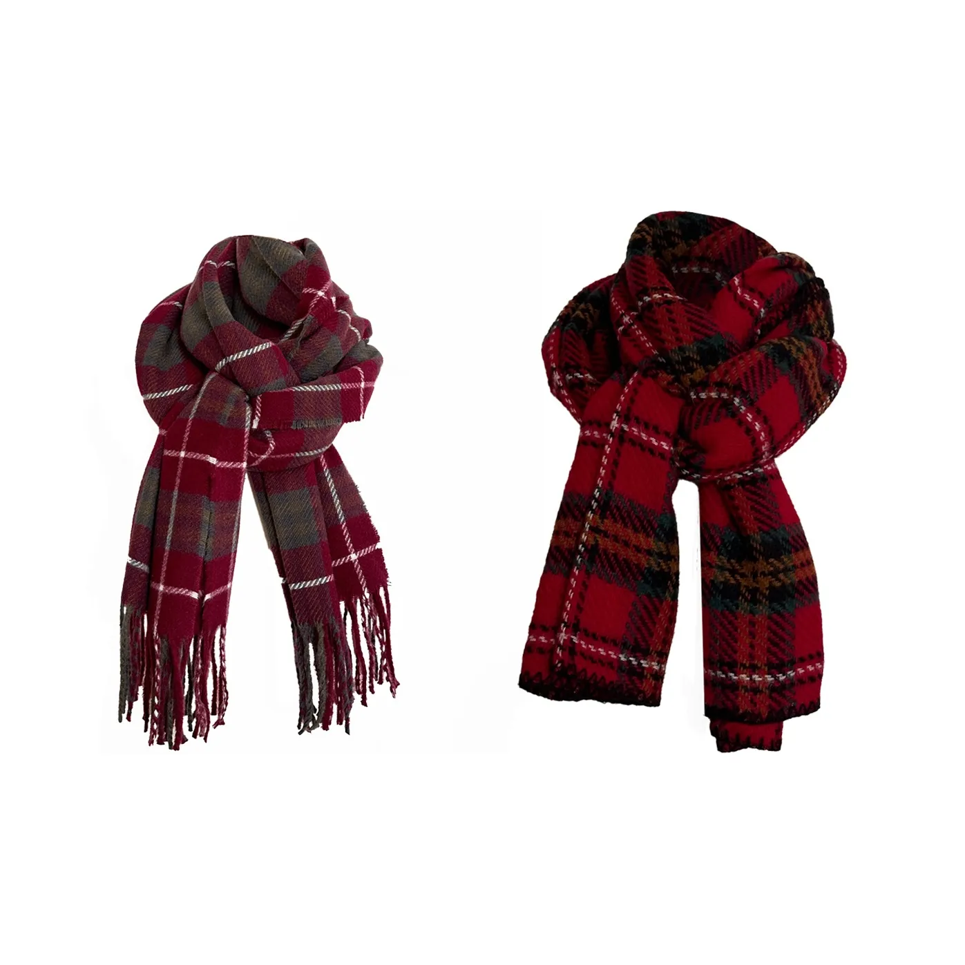 Tokyo Season Полиэстер Трикотаж Шарфы Унисекс Красный