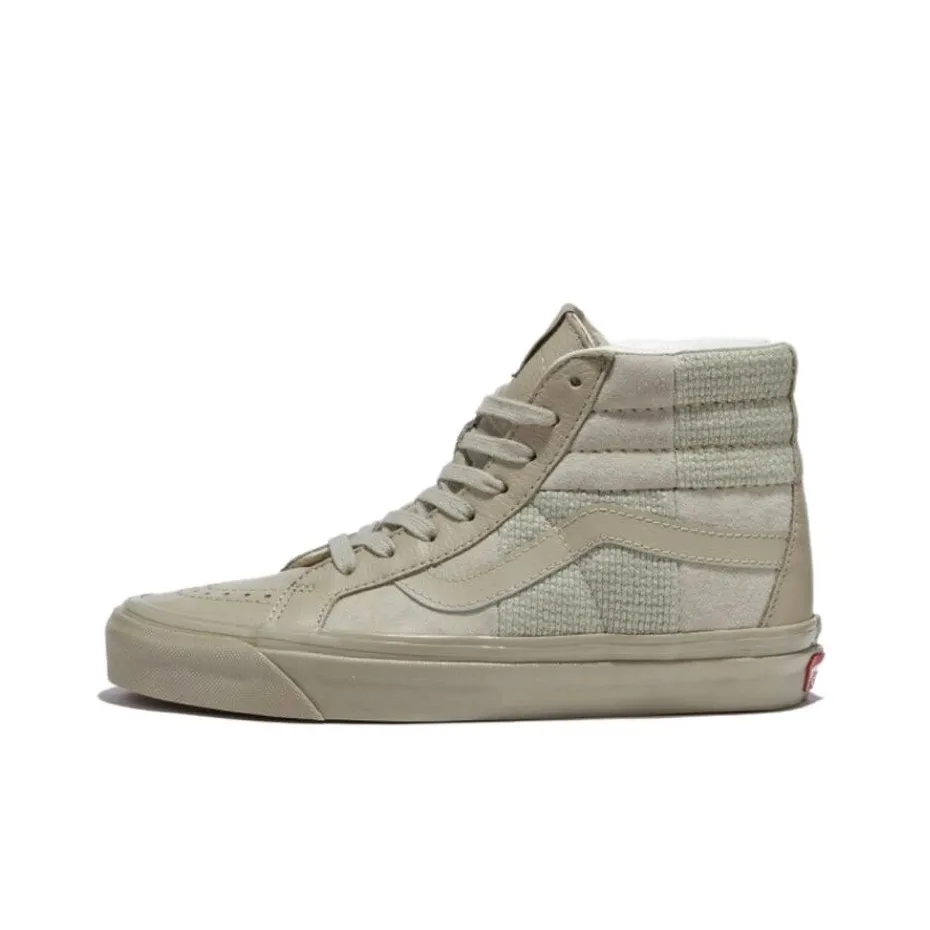 Vans Sk8 Hi Высокие Кроссовки для Скейтбординга Унисекс Бежевые