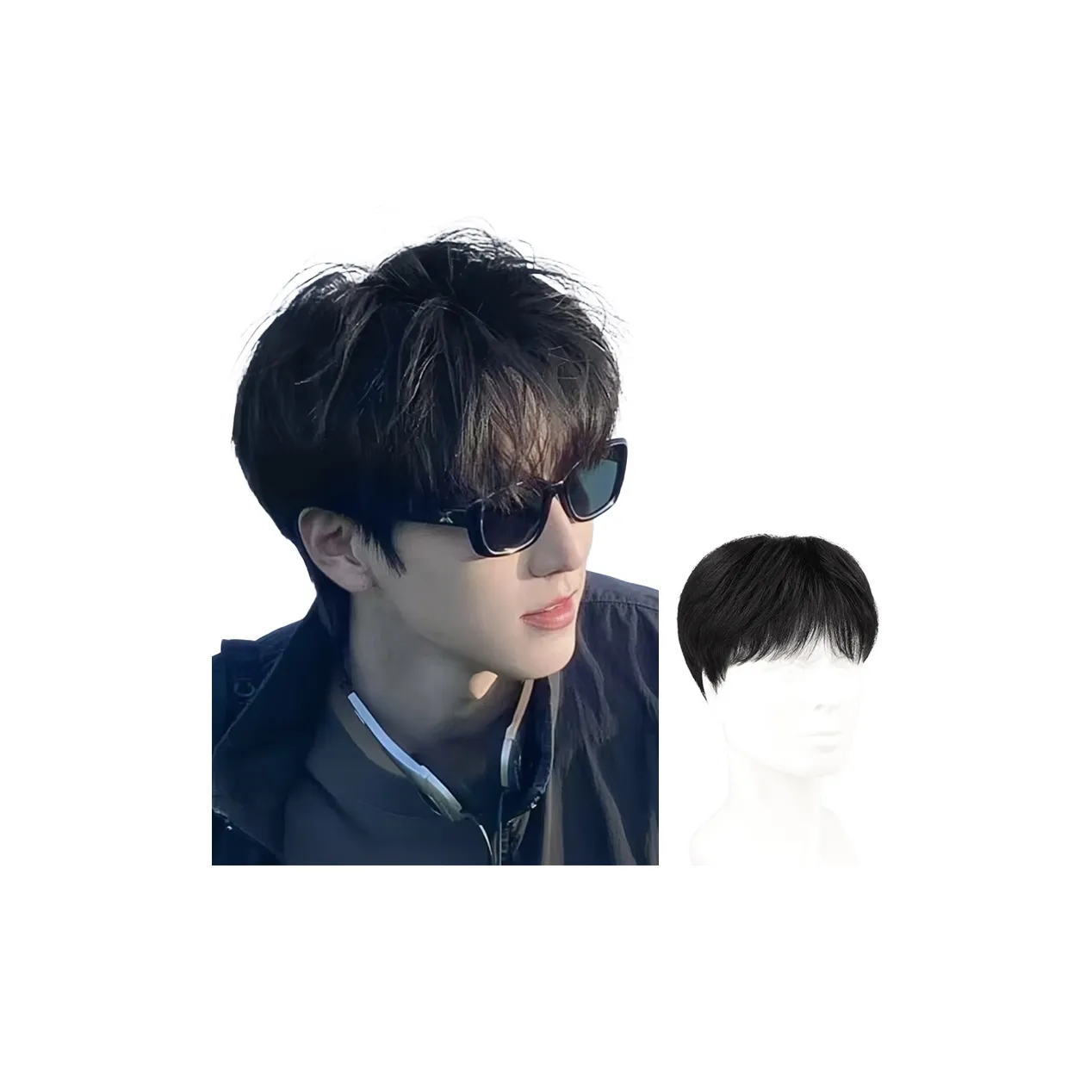 Time Shadow Полный человеческий волос Diffused Капка для кутикулы Мужской натуральный набор волос Everyday FLUFFY мужская парик Полная голова Полный парик