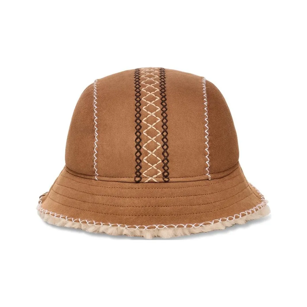 UGG Shearling Bucket Hats Women's Chestnut