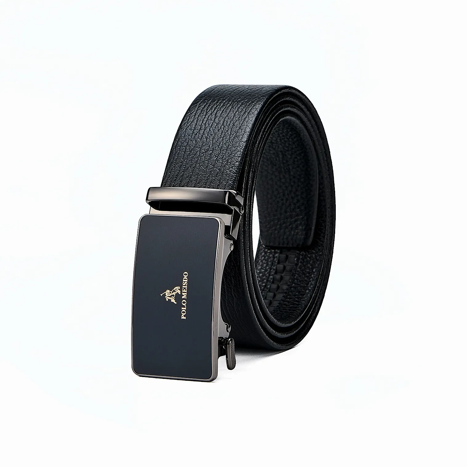 POLOMEISDO Top Grain Cow Leather Men's Belt, Contact Customer Service For Writing A Greeting Card Men's 3.5cm