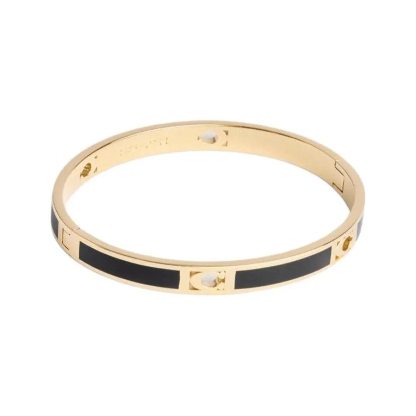 COACH Эмаль Браслеты Унисекс Золото Черный