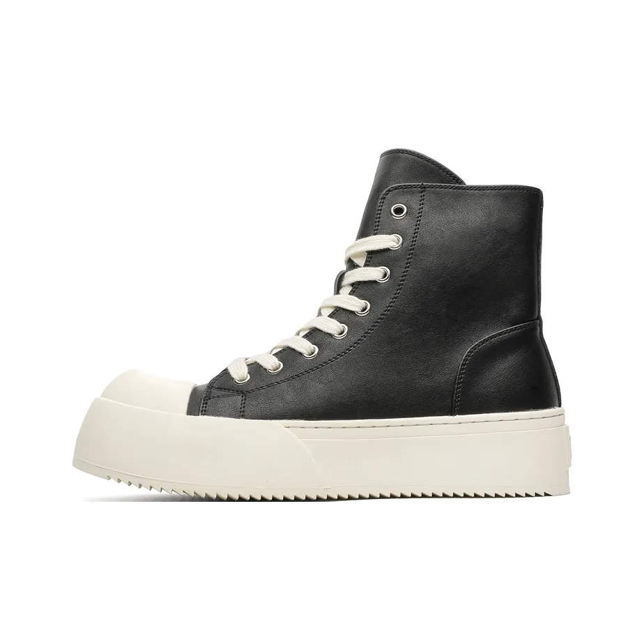 Dounkol Smart And Cool Wear Resistant High Top Skateboard Shoes Men's Black