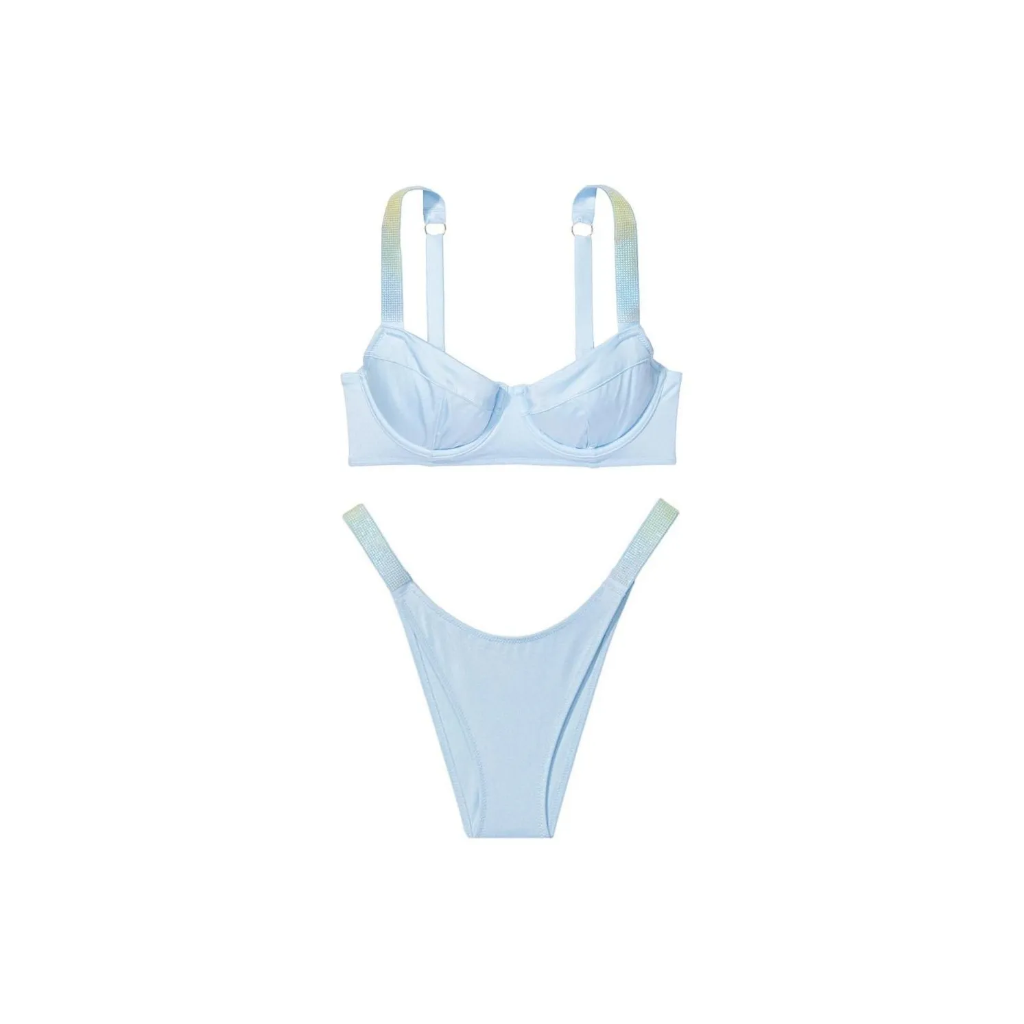 Victoria's Secret Комплект нижнего белья Женское Синий Ромб