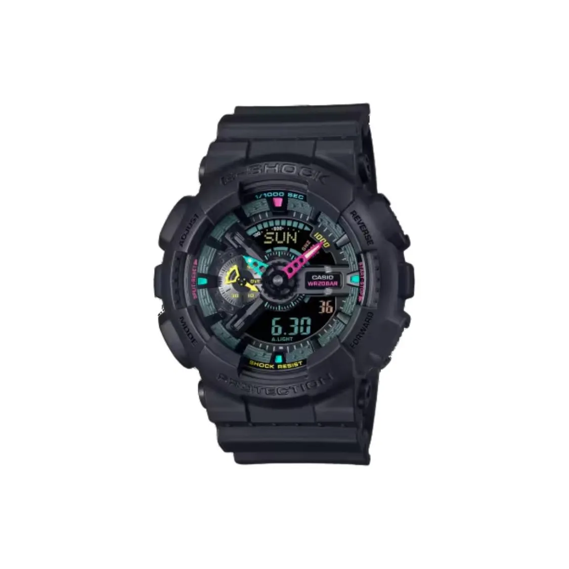 CASIO 110 Collection Кварцевый механизм Смольный ремешок Часы Мужские Черный циферблат