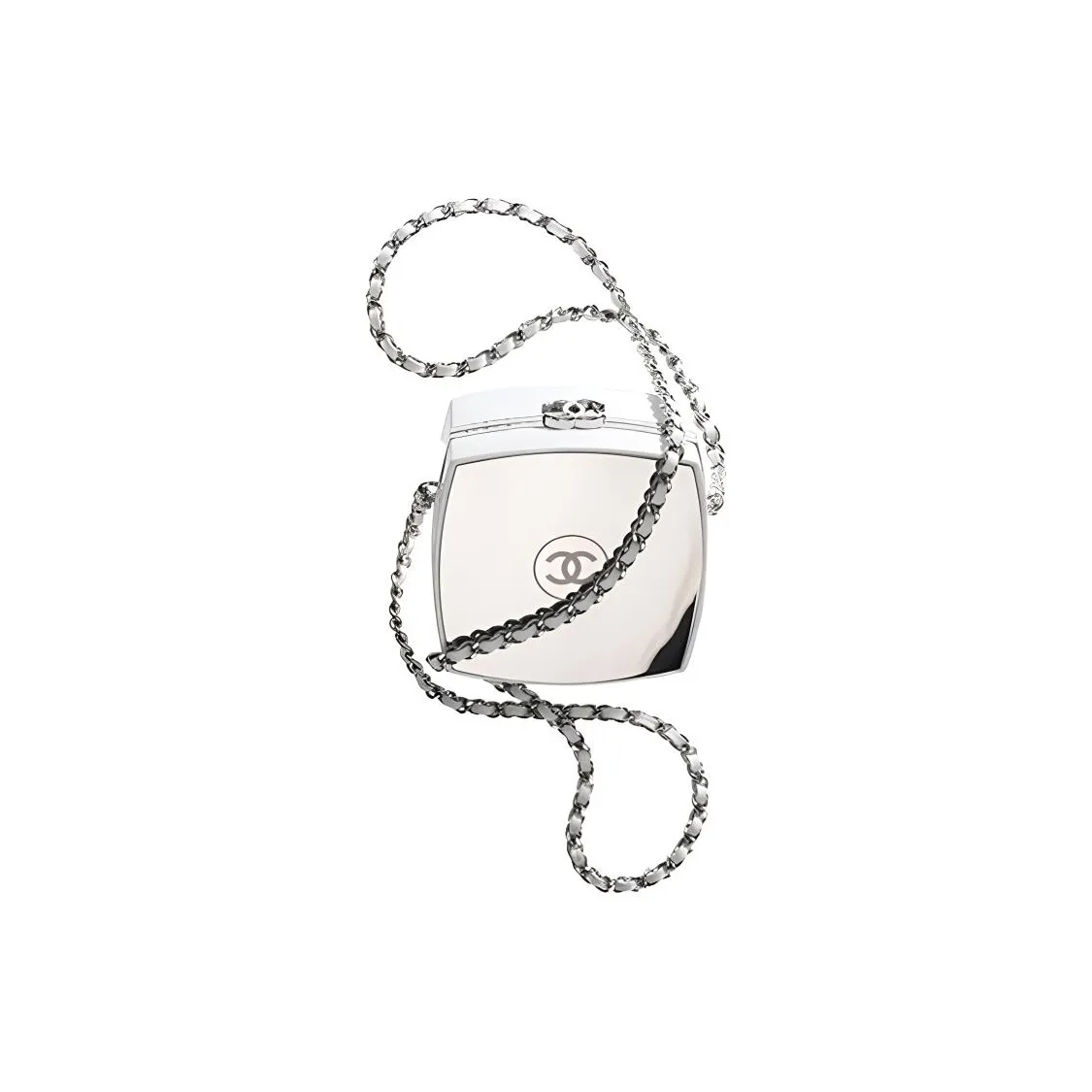 CHANEL 21K Winter Sheepskin One Shoulder Handbag, Crossbody Bag Tubas Women's White