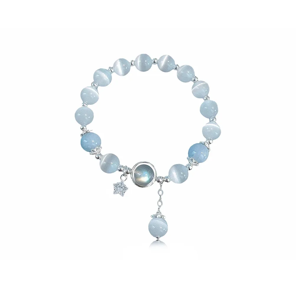 MUYAN Цветное стекло Сияющий Браслет с бусинами Звезды Женские