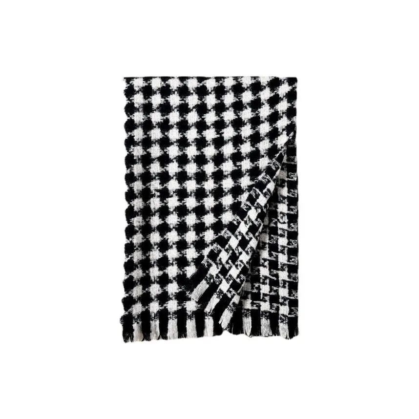 EEEENO Polyester Knit Scarves Unisex