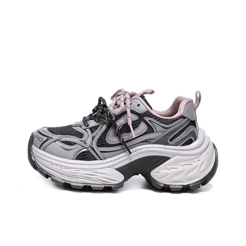 WOOS BOBO Breathable, Supportive, Lightweight, Height Increasing, Thermal Chunky Sneakers Women's