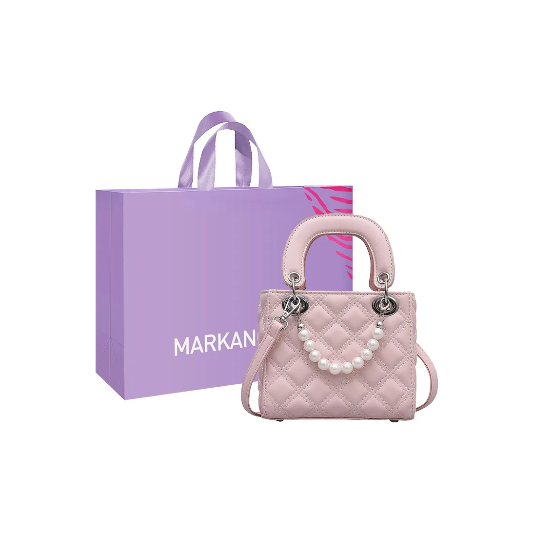 MARKANGARO PU Shoulder Bag Crossbody Bag Handbag Regular Women's Lake Blue/Rose Dust Pink/Black/White/Coffee