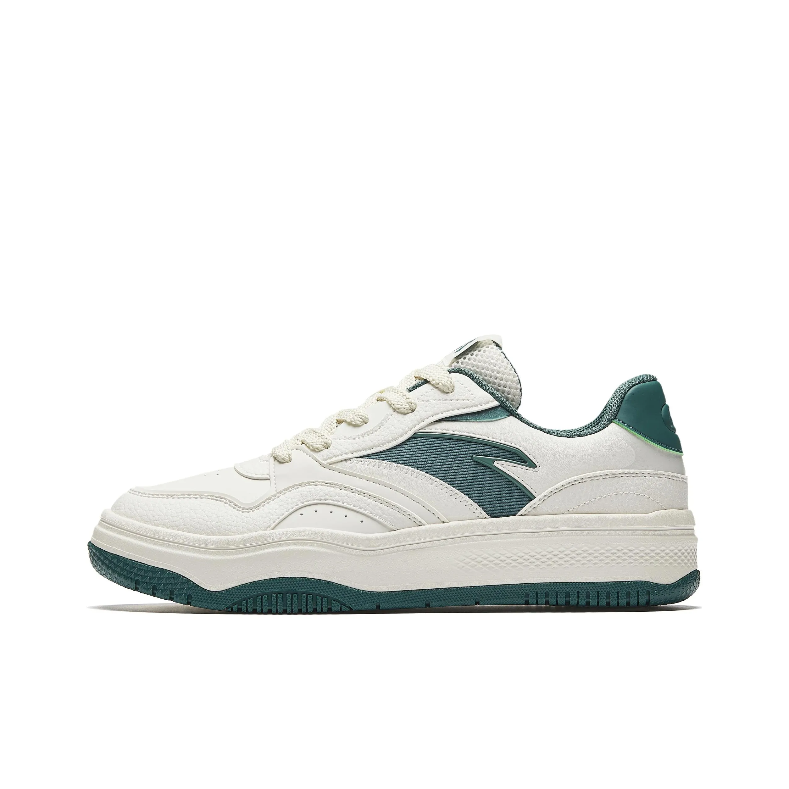 ANTA Street Play 2 Skateboard Shoes Men Low Top Ivory White/Sage Green/Coarse Heather Gray