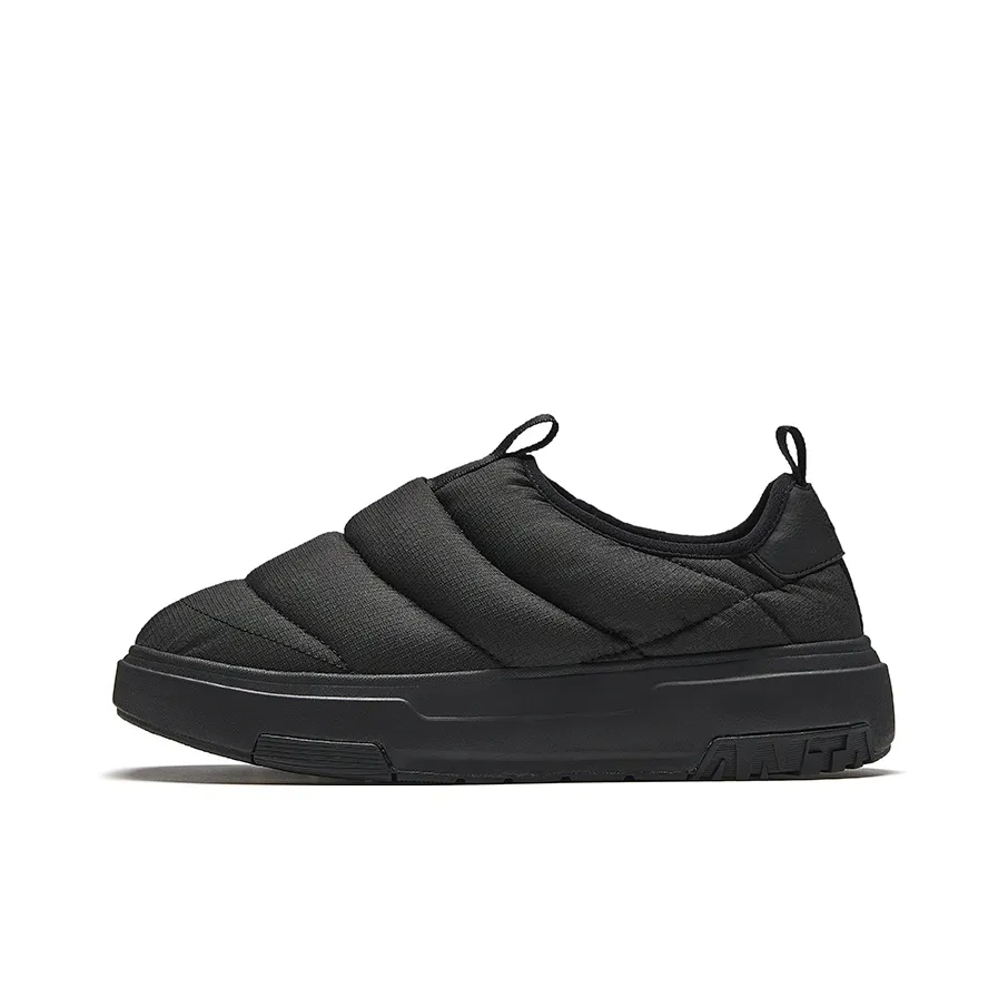 ANTA Life Collection Slip-resistant Abrasion-resistant Thermal Low-top Casual Men's Core Black ANTA Life Collection Противоскользящий Устойчивый к истиранию Термический Низкий Топ Повседневный Мужской Основной Черный